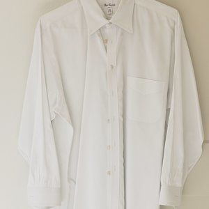 4 - White Cotton Pinpoint Oxford Shirts - Size 17.5 X 33   SUPER SHARP!